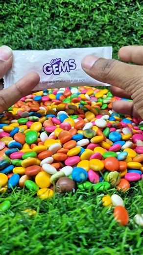 Satisfying Chocolate Gems ASMR | Rare White Packet SURPRISE! 🍬⚪✨ #shorts