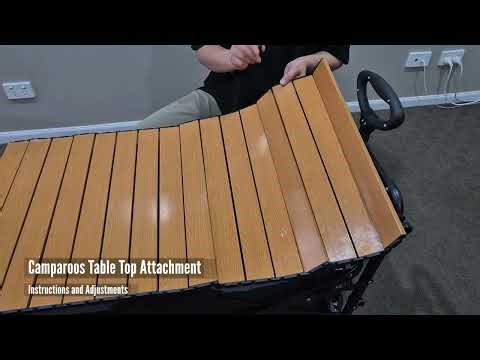 Camparoos Table Top Attachment Instructions for the Canopy and Standard Models