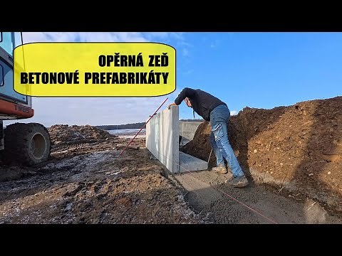 Opěrná zeď - betonové prefabrikáty