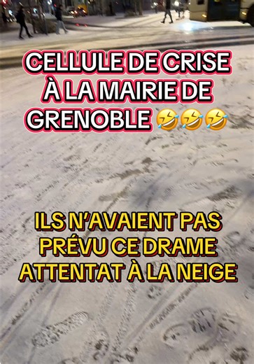 🚨 ALERTE NEIGE À GRENOBLE 🚨 La ville est prise de court. Oui oui, de la neige… en hiver. Personne ne l’avait vue venir. Apparemment, les saleuses ont été vendues parce que le sel, c’est mal, ça pollue, ça traumatise le sol, ça froisse les chakras de la planète. Résultat : la planète va bien, mais les Grenoblois glissent. Pendant que la mairie nous explique le climat de 2050, elle n’a pas anticipé… ce matin. Donc aujourd’hui : \t•\tpiétons en mode Bambi sur la glace 🦌 \t•\tcyclistes et trottin