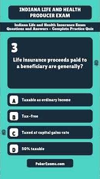 Indiana Life and Health Insurance Exam Questions and Answers – Complete Practice Quiz