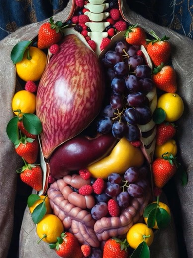 🍆❤️ 野菜が臓器に…？ トマトの心臓、ナスの腸、ピーマンの肺、とうもろこしの腎臓… 全部がリアルに人体パーツを再現してるこのグロテスクアート、 美しさと恐怖が同居して目が離せない😱 Vegetables turned into human organs Tomato heart, eggplant intestines, pepper lungs… Disturbing yet mesmerizing AI food-body fusion art. Viewer discretion advised. #野菜ホラー #人体アート #グロ可愛い #AIart #不気味 #surrealart #creepy #foodart #horror #AI生成 #ショート