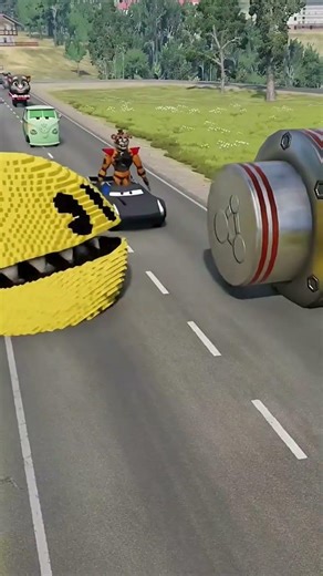 Ridiculous Cars getting pushed into cars | BeamNG.drive