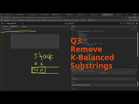 Leetcode Weekly Contest 470 Q3. Remove K-Balanced Substrings