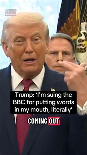 LiveNOW from FOX on Instagram: "President Donald Trump has previously threatened the British Broadcasting Corporation (BBC) with a massive lawsuit that looks to hold the organization responsible for “false, defamatory, disparaging and inflammatory statements.” During a White House event today, Trump appeared to formalize the lawsuit. The BBC has come under scrutiny over a BBC “Panorama” documentary surrounding Trump’s comments from Jan. 6, 2021."