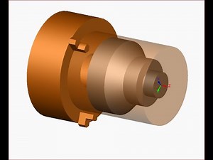 Pieza revolucionada en Solidworks desarrollando el proceso en Solidcam para obtener el código G