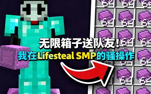 [中配]无限箱子送队友！我在Lifesteal SMP的骚操作 - SB737+