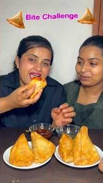 3 Samose 2 Bite me Kaise Khaya?😱wait for result🥵 #samosa #challenge #food #mukbang #SwatiMukbang