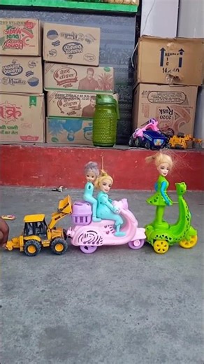 Remote Control Scooty Girl And Monkey Scooter Unboxing And Testing Short ||