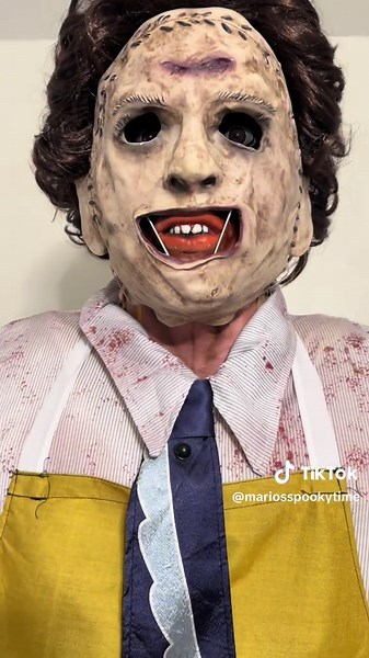 2023 PARTY CITY TEXAS CHAINSAW MASSACRE LEATHERFACE ANIMATRONIC!! One of my all time favorite animatronics!! #texaschainsawmassacre #leatherface #TCSM #fyp #animatronic
