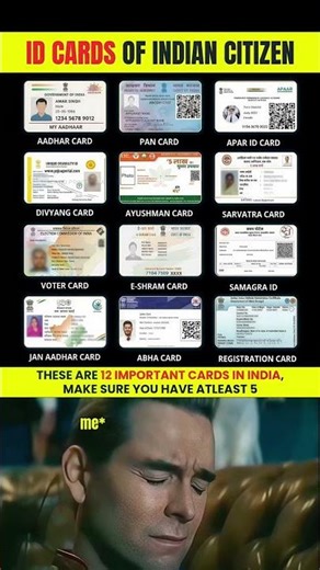 🇮🇳 12 Important Cards in India 😳🔥