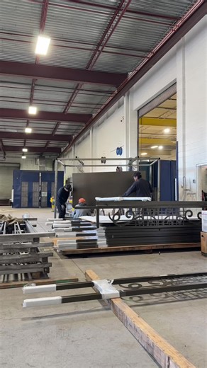 Nothing beats getting to the end a of client job and packaging up to prep for final delivery 👌 This ornamental iron work in Gold Vein powder coat color is ready to be transported for final install. #powdercoat #coatingsindustry #ironwork #industrialwork