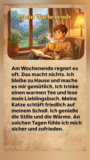 Learn German A1-A2 | Mein Wochenende 🌧️ Easy German Sentences for Beginners #learngerman #deutsch