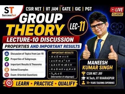 Group Theory Lec-11 | Euler Phi Function, Tau Function & Important Results | CSIR NET, IIT JAM, GATE
