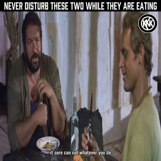 Never disturb these two while they are eating Bud Spencer and Terence Hill | Western movie legends