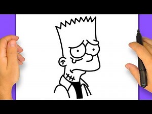 How to Draw a Sad Bart Simpson | Step by Step Simple and Easy