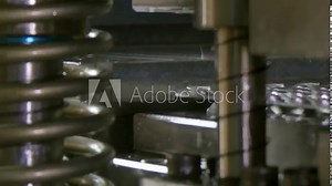 Cutting holes perforation stamping of metal sheets on industrial CNC machine. Automation of work. Refrigeration and ventilation equipment and air conditioners. Modern technologies. Stock Video