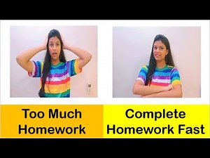 How To Do Homework Fast | Best Hacks To Complete The Pending Work | How to do Home work | Study tips