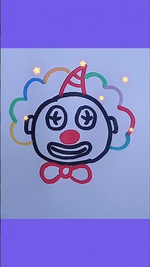 🎨 How to Draw a Cute Clown Face #HowToDraw #CuteClown #ClownDrawing #cutedrawing #simpledrawing