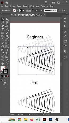 How to create sound effect in illustrator 2024 #shorts #graphic design