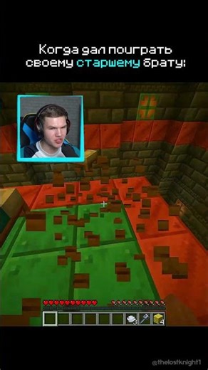ПОВ: Типичный Старший Брат в Minecraft!😂 #shorts #шортс #minecraft #майнкрафт #майн #прикол #мем