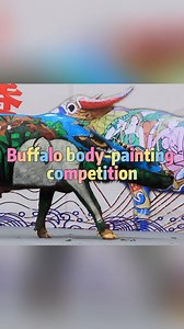 A buffalo body-painting competition was held in Jiangcheng County in China's Yunnan, as part of a "sachet-throwing carnival" celebrated by people from China, Laos and Vietnam. #China #buffalo #art #sachet #carnival #painting #drawing #contest #competition | China Xinhua News