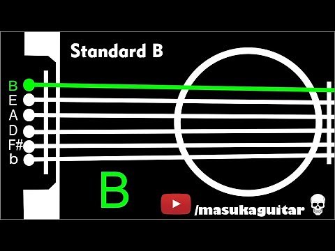 【GUITAR TUNER】[ B Standard ] (B E A D F# b)