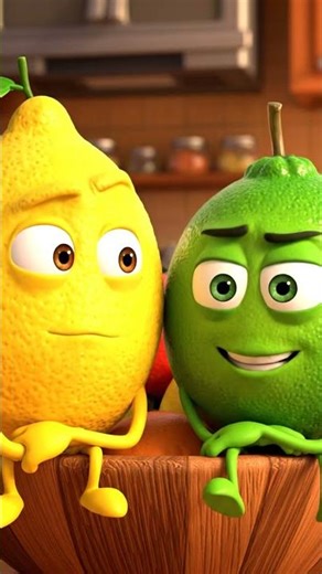Lemon vs Lime 🍋😏 | Pixar Style 3D Animation Short