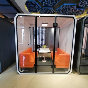 [Hot Item] Indoor Outdoor 4 Seat OEM Prefab Houses Customize Soundproof Booth Garden Pod Office Booth