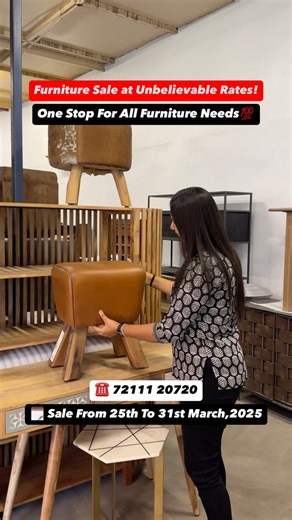 Unnati | Ahmedabad Food Blogger on Instagram: "Furniture sale in Ahmedabad!😍 Export quality heritage and modern furniture - Round table, Bar chair / high chair, Dining table, Marble top round table , Bar table , Wooden top table , Tv unit / shoe rack, Show case, Study table , Side table & more… 🗓️ 25th-31st March (Clearance Sale) ☎️ 7211120720 📍 Madhav Arts Furniture, Block-5, Cluster_thaltej 13, behind Zion Prime, Thaltej, Ahmedabad #réel #ahmedabad #clearencesale #furnitureforsale #furnitur