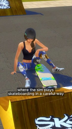 skateboarding?? New skills that you have to try in sims 4 #sims4shorts #sims4tips #sims4ideas