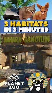 3 habitats in 3 minutes | Sand Cats / Badgers /Fennec Goxes | Planet Zoo All Species Zoo