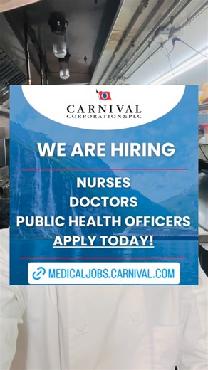 Kranthi Kumar on Instagram: "Carnival cruise hiring doctors, nurses and public health officers. 🚢👩‍⚕️👨‍⚕️ Apply today - medicaljobs.carnival.com #foryou #instagram #doctor #nurse #medicaljobs"