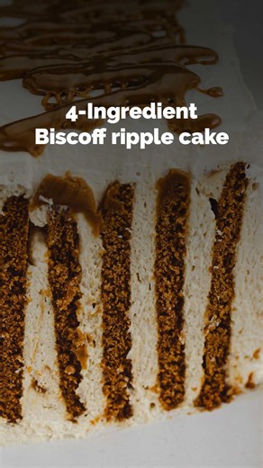 11K views · 41 reactions | This simple no-bake fridge cake is made with four simple ingredients, and can be whipped up in no time for an impressive and delicious dessert. If you'd like this recipe, Google 'BestRecipes 4-Ingredient Biscoff ripple cake'. #biscoffrecipes #nobakedessert #fridgecake #biscoffdessert | Best Recipes | Facebook