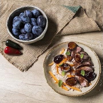 Roasted Duck Breast with Plum Sauce