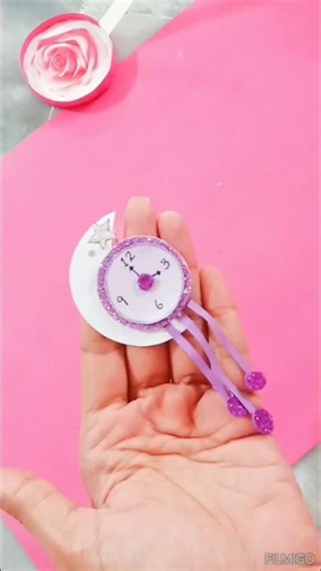 DIY Miniature Moon & Star Clock | Handmade Dollhouse Wall Clock Craft #myhandmade #diy #shorts