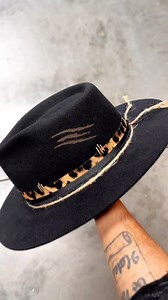 🎩Black on Black Ocelot 🐆 Vs Aurous Black 🥇WHICH ONE WOULD YOU WEAR? The Ocellot Fedora is great for that dress down jeans look. Letting you really show your wild side..The Aurous Black is perfect for dressing up in a black suit ready to party. Do not own copyrights to song. Music by blxst .....#cowboy#hatter#hatmaker#custom#customhat#hat#creativeprocess#art#artist#western# | Lavish Blanc Store