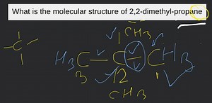 What is the molecular structure of 2,2-dimethyl-propane... | Filo