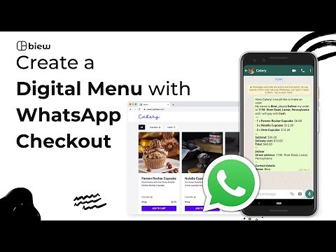 Create a digital menu with WhatsApp checkout