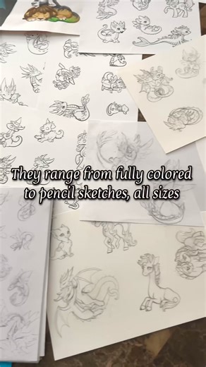 5K views · 220 reactions | Would you like some original art? Traditional drawing is really hard on my hands these days, but man do I have a LOT of it hanging around. It never really occurred to me that maybe people would like some of these. So before I go further on this project, would you guys be interested in some signed original art and sketches? 樂 | Dragons & Beasties | Facebook