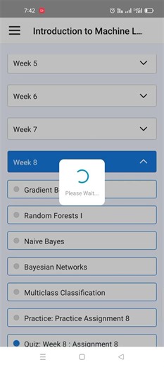 Introduction to Machine Learning WEEK 8 KEY NPTEL 2026