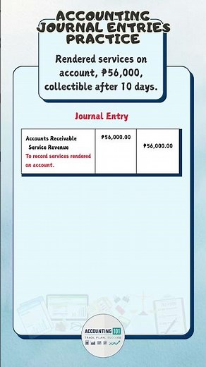 Journal Entry for Service Rendered on Account | Debit & Credit