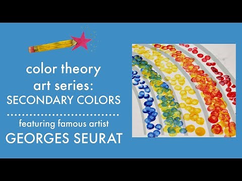 Easy Pointillism Art Lesson Mixing Secondary Colors