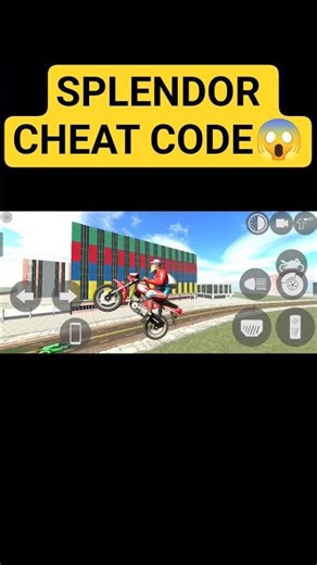 Worm Cheat Code Surprise & Splendor Stunt in Indian Bikes Driving 3D!🔥#youtubeshorts