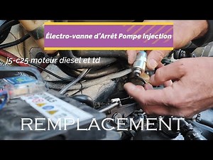 J5 C25, engine starting or stopping problem, solenoid valve replacement