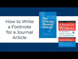 How to Write a Footnote for a Journal Article