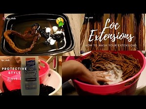 DIY LOC Extensions | Washing My Synthetic Loc Extensions | Protective Style | Part 1 !