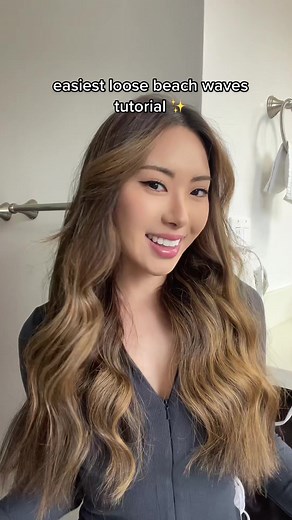 Easiest Loose Beach Waves Tutorial ✨