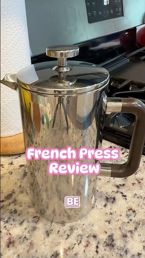 Stainless Steel French Press Review ☕#frenchpress #coffee #coffeebar #amazonfinds #coffeelovers