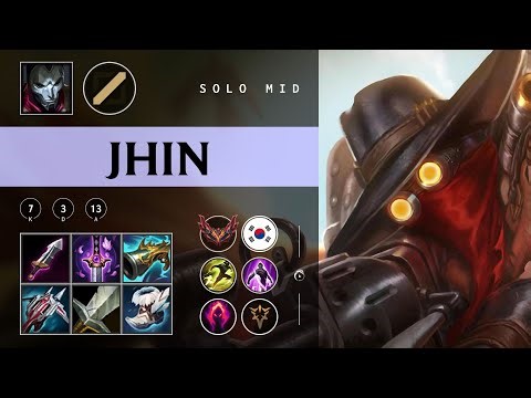 Jhin Mid vs Galio - KR Grandmaster Patch 25.24